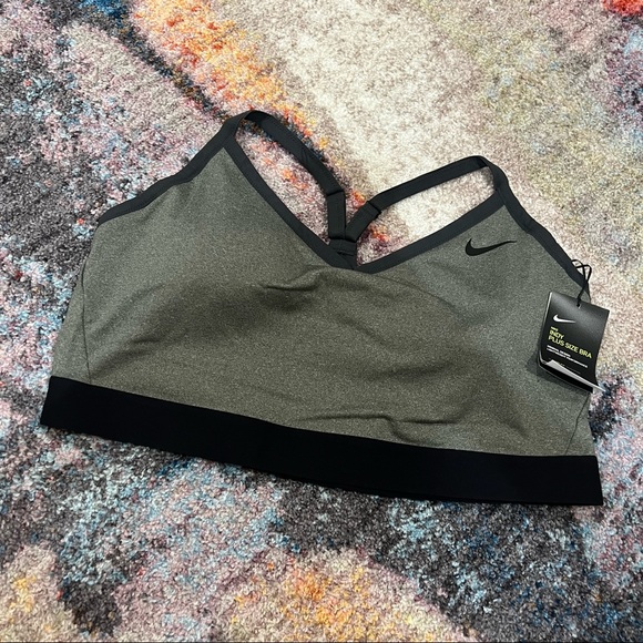 NWT Nike Grey Black Indy Sports Bra Plus Size 3X - Picture 4 of 7